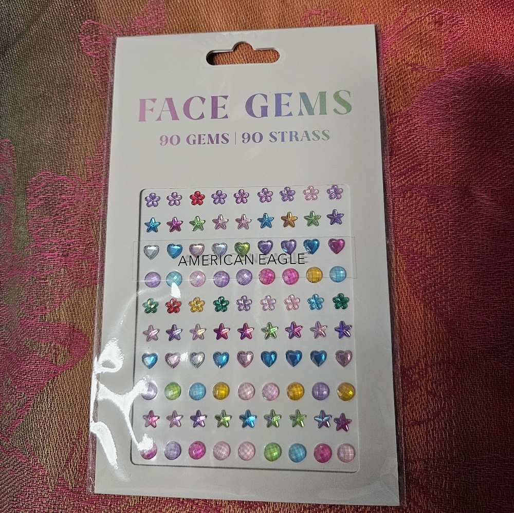 American Eagle Outfitters Rainbow Face Gems